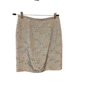 Norton McNaughton Petites Seafoam Green Floral Pencil Skirt Size 10P